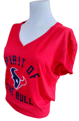 Nike Dri Fit Women's Houston Texans Spirit Of The Bull Red Short