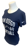 Nike Women's San Diego Chargers Football 1960 Navy Slim Fit Shirt Size X-Small