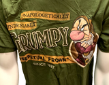 Disney Grumpy Perpetual Frown Green Shirt Short Sleeve T-Shirt Size Medium