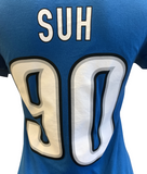 Nike Women's Detroit Lions Ndamukong Suh #90 NFL Blue Slim Fit Shirt Size XS