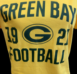 Nike Women's Green Bay Packers Football 1921 Yellow Slim Fit Shirt Size Medium