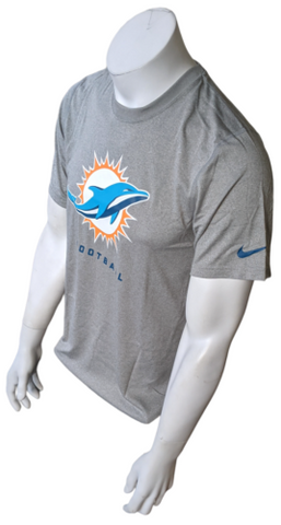 Nike Dri-Fit Men's Miami Dolphins Football Gray Short Sleeve Shirt