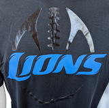 Nike Dri-Fit Men's Detroit Lions NFL Football Black Short Sleeve Shirt Size L