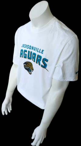 Nike NFL Team Apparel Men's Jacksonville Jaguars White Short Sleeve Shirt Size L