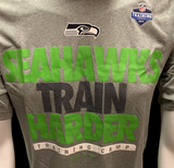 Nike Dri Fit Men's Seattle Seahawks Train Harder 2013 Gray Shirt NFL T-Shirt