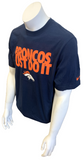 Nike Men's Denver Broncos Just Do It NFL Football Navy Shirt Size Large