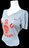 Nike Women's Oregon State Beavers OSU Gray Slim Fit Shirt Size Large