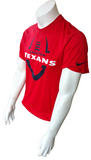 Nike Dri-Fit Men's NFL Houston Texans Football Red Short Sleeve Shirt Size Small