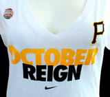 Nike Women's Pittsburgh Pirates October Reign White Slim Fit Shirt Size Large