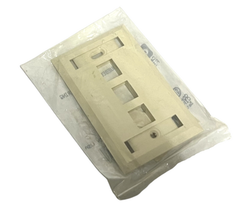 Hubbell FPL13 3-Port Off White Premise Wiring Plate