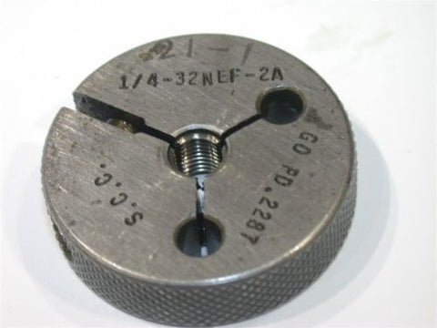 S. C. C. GO THREAD RING GAGE 1/4"-32-NEF-2A