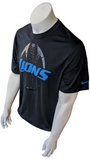 Nike Dri-Fit Men's Detroit Lions NFL Football Black Short Sleeve Shirt Size L