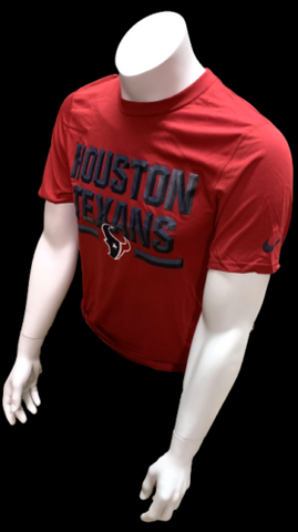 Nike Dri Fit Men's Houston Texans Chiseled Red Short Sleeve Shirt NFL T-Shirt