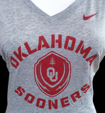 Nike Women's NCAA Oklahoma Sooners Gray Slim Fit Shirt