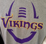 Nike Dri-Fit Men's Minnesota Vikings NFL Football Gray Short Sleeve Shirt Size M