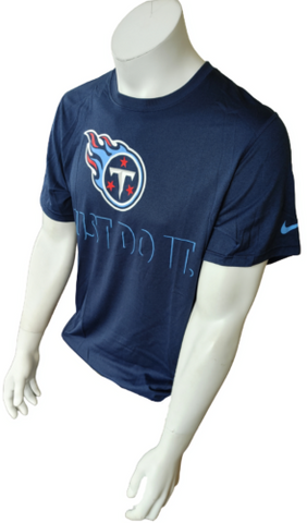 Nike Dri-Fit Men's Tennessee Titans Just Do It NFL Football Navy Shirt Size M