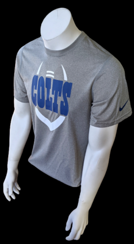 Nike Men's Dri-Fit Indianapolis Colts Football Gray Short Sleeve Shirt Size S