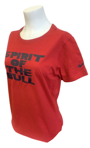 Nike Women's Houston Texans Spirit Of The Bull Red Slim Fit Shirt Size Size L