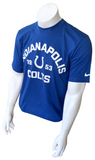 Nike NFL Team Apparel Men's Indianapolis Colts 1953 Blue Short Sleeve Shirt L