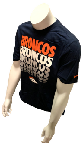 Nike NFL Team Apparel Men's Denver Broncos Navy T-Shirt Short Sleeve Shirt Large