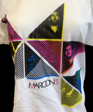 Gildan Softstyle Women's Maroon 5 Concert Short Sleeve White Shirt Size Small