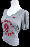 Nike Women's NCAA Oklahoma Sooners Gray Slim Fit Shirt Size Large