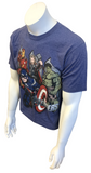 Disney Men's Marvel Avengers Blue Short Sleeve Shirt Size Medium