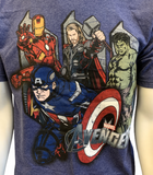 Disney Men's Marvel Avengers Blue Short Sleeve Shirt Size Medium