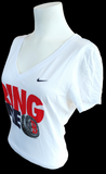 Nike Women's Boston Red Sox Ring Me White Slim Fit Shirt Size Large