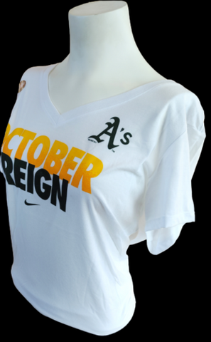 Nike Women's Oakland Athletics October Reign White Slim Fit Shirt