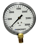 Ashcroft 1005P Pressure Gauge 3000 PSI 1/4" NPT 3-1/2" Face Diameter