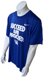 Nike Dri-Fit Men's NCAA University Of Kentucky Succeed And Proceed Blue Shirt