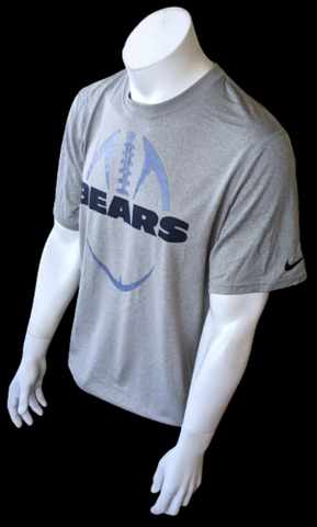 Nike Men's Chicago Bears NFL Football Gray Short Sleeve Shirt Size Large