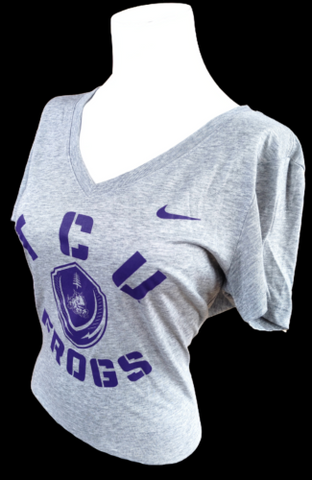 Nike Women's NCAA TCU Horned Frogs Gray Slim Fit Shirt