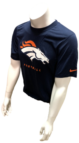 Nike Dri Fit Men's Denver Broncos Navy Short Sleeve Shirt NFL T-Shirt