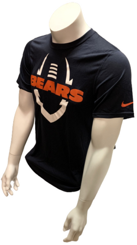 Nike Dri Fit Men's Chicago Bears Football Navy Short Sleeve Shirt NFL T-Shirt