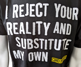 Men's Mythbusters I Reject Your Reality And Substitute My Own Black Shirt Size L