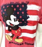 Disney Men's Mickey Mouse American Classic Red Short Sleeve Shirt Size Large