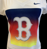 Nike Women's Boston Red Sox Baseball MLB White Slim Fit Shirt