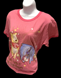 Disney Women's Winnie The Pooh A Good Friend Is Sweeter Than Honey Pink T-Shirt