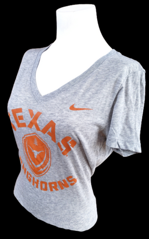 Nike Women's NCAA Texas Longhorns Gray Slim Fit Shirt Size Large