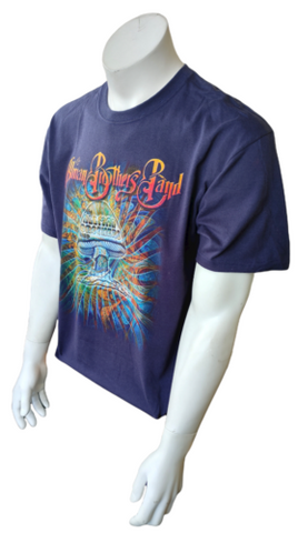 Anvil Men's The Allman Brothers Band Mushroom Graphic Purple Shirt Size  Large