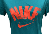 Nike Women's Dri-Fit "Nike" Teal Shirt Short Sleeve T-Shirt