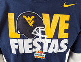 Nike Men's NCAA West Virginia Love Fiesta Bowl Navy Shirt Size Medium