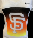 Nike Women's San Francisco Giants Baseball MLB White Slim Fit Shirt