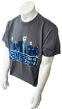 Alstyle Men's 3 Doors Down 2010 Tour Graphic Gray Short Sleeve Shirt Size Large