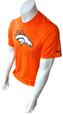 Nike Dri-Fit Men's Denver Broncos Just Do It Orange Short Sleeve Shirt Size S