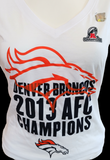 Nike Women's Denver Broncos 2013 AFC Champions White Slim Fit Shirt