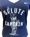 Nike Women's New York Yankees Salute The Captain Derek Jeter Navy Slim Fit Shirt