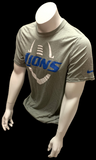 Nike Dri Fit Men's Detroit Lions Football Gray Short Sleeve Shirt NFL T-Shirt